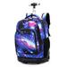 Rolling School Book Pack Multifunction Trolley Bags Luggage Wheels Backpack