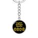 Dog Mom Gift English Springer Spaniel Mama Circle Keychain Stainless Steel or 18k Gold