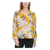 Calvin Klein Womens V Neck Polyester Blouse