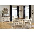 Signature Design by Ashley Realyn Extendable Dining Set Wood/Upholstered in Brown | 30 H in | Wayfair PKG002225