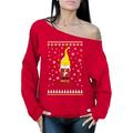 Merry Christmas Sweater Santa Top Xmas Gifts Happy Holidays Off Shoulder Sweater Xmas 2020 Outfit Funny Santa Sweater for Women Christmas Sweatshirt for Ladies Toilet Paper Sweater