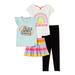 Sweet Butterfly Girls Short Sleeve Graphic Tops, Skirt and Leggings, Mix-and-Match, 4-Piece Outfit Set, Sizes 4-16