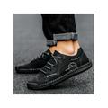 LUXUR Mens Leather Lace Up Loafers Shoes Moccasin Casual Boat Shoes Driving Shoes