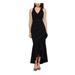 Xscape Womens Piped Mermaid-Hem Maxi Dress