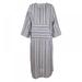 Kozart Cotton And Linen Casual Full Sleeve Long Dresses Women Fashion Loose Striped Dress