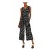 Calvin Klein Womens V Neck Floral Jumpsuit