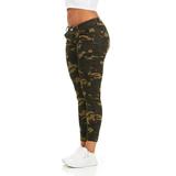 Cover Girl Women's Tall Plus Size Camo Print Skinny Jeans Joggers Cargo Lace Leg, 14W