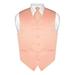 Men's Dress Vest & NeckTie Solid Color Neck Tie Set for Suit or Tuxedo