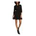 MAISON JULES Womens Black With buttons Above The Knee Sheath Dress Size L