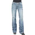 S-4XL Womens High Waisted Bell Bottom Jeans Flare Stretchy Denim Long Pants Trousers