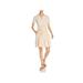 Donna Karan Womens Linen Blend Tie Front Shirtdress