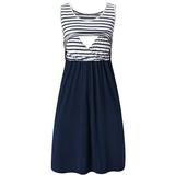 LilyLLL Women's Pregnancy Maternity Nursing Dress Summer Casual Breastfeeding Tank Tops Dresses