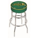 Holland Bar Stool NCAA Swivel Bar & Counter Stool Plastic/Acrylic/Metal in Green/White/Yellow | 30 H x 17.5 W in | Wayfair L7C130NDakSt-G