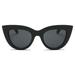 Vintage Retro Cat Eye Sunglasses Women Big Frame Sun Glasses Black ladies Sunglass Wrap Eyewear oculos Modified face