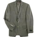 Ralph Lauren Mens Tan Plaid Two Button Blazer Jacket