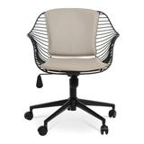 sohoConcept Zebra Task Chair Upholstered/Metal in Gray/Black | 33 H x 24 W x 23 D in | Wayfair ZEBB-OFF-BKL-002