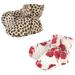 Hudson Baby Unisex Baby Quilted Booties 2pk, Rose Leopard, 18-24 Months
