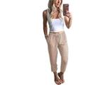 Women Harem Pants High Waist Spring Drawstring Capri Pants