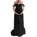 Maternity Dress for Photo Shoot Baby Shower Wedding Bridesmaid Maxi Dress Off Shoulder Chiffon Maternity Gown