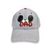Men's Mickey Mouse Dad Gray Baseball Hat Cap
