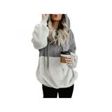 Womens Fleece Fluffy Teddy Bear Long Sleeve Sweater Jumper Casual Pullover Tops