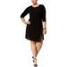 NY Collection Womens Plus Jersey 3/4 Sleeves Cocktail Dress