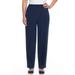 Alfred Dunner Women's Classics Corduroy Pull-On Proportioned Medium Pant - Plus Size, Navy, 18 Plus