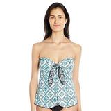 Ocean Avenue Women's Medallion Flyaway Tankini, Blue, S