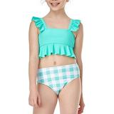 CVLIFE Children Swimwear Girls Kids Two Piece Swimsuit Ruffle Tankini Set Bathing Suit Summer Cute Swimming Suit Swimming Costumes Beachwear