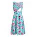UKAP Womens Sleeveless Nursing Dress Floral A-Line Ruched Maternity Dress Breastfeeding Clothes