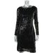 Lauren Ralph Lauren Womens Divella Sequined Sheath Cocktail Dress