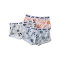 CVLIFE 3-PACK Soft Cartoon Print Boxer Briefs No Fly for Men Breathable Mens Cotton Underwear