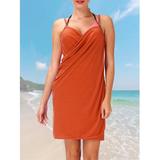 YEYELE Women Swimming Cover Up Deep V Neck Backless Bikini Cover up Beach Wrap Short Dress Bathing Suit Swimwear Swimsuit Swim Beachwear Cover-ups