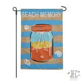 JEC Home Goods Beach Memory 2-Sided Polyester 18" x 13" Garden Flag in Blue/Brown | 18 H x 12.5 W in | Wayfair GF51008-0