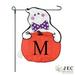 JEC Home Goods Ghost Pumpkin 2-Sided Polyester 18" x 13" Garden Flag in Red/Gray/Blue | 18 H x 12.5 W in | Wayfair GF30003-M