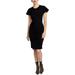 Rachel Rachel Roy Womens Amelie Short Sleeves Wear to Work Dress Black XS