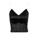 Women Sexy Tube Top, Summer Strapless Slim Fit Bandeau with Back Lace Up Closure