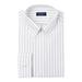 CLUBROOM Mens White Pinstripe Collared Dress Shirt 18- 36/37