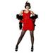 red plus size flapper dress