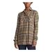 RALPH LAUREN Womens Green Plaid Cuffed Collared Button Up Wear To Work Top Size PXS