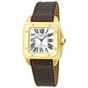 Cartier W20112Y1 Santos 100 Ladies 32mm Brown Crocodile Leather Watch