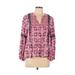 Pre-Owned Crown & Ivy Women's Size L Long Sleeve Blouse