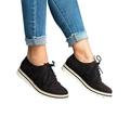 Womens Lace Up Brogues Trainers Flat Casual Working Plain Comfy Fitness Shoes