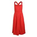 ZIYIXIN Women Boho Backless Sleeveless Long Red Dress Slim Evening Party A-Line Beach Sundress