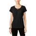 Ny Collection Womens Pleated Basic T-Shirt