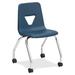 Lorell 18" Classroom Chair w/ Casters Plastic/Metal in Blue | 30 H x 18.5 W x 21 D in | Wayfair 99910