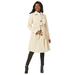 Jessica London Women's Plus Size Pleated Trench Coat Raincoat