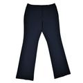 New 6990-1 Ann Taylor Womens Navy Blue Straight Leg Modern Trousers Pants Size 6 $89