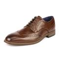 Bruno Marc Mens Fashion Oxford Shoes Lace up Wing Tip Dress Shoes Brogue Casual Shoes WILLIAM_2 BROWN Size 13