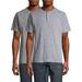 George Men's Short Sleeve Textured Henley - 2 Pack